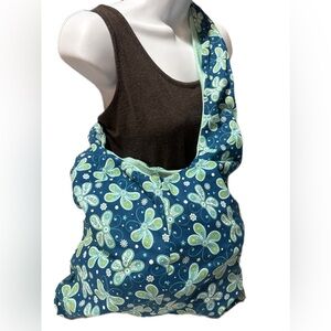 Floral Blue and Green Women's Bag